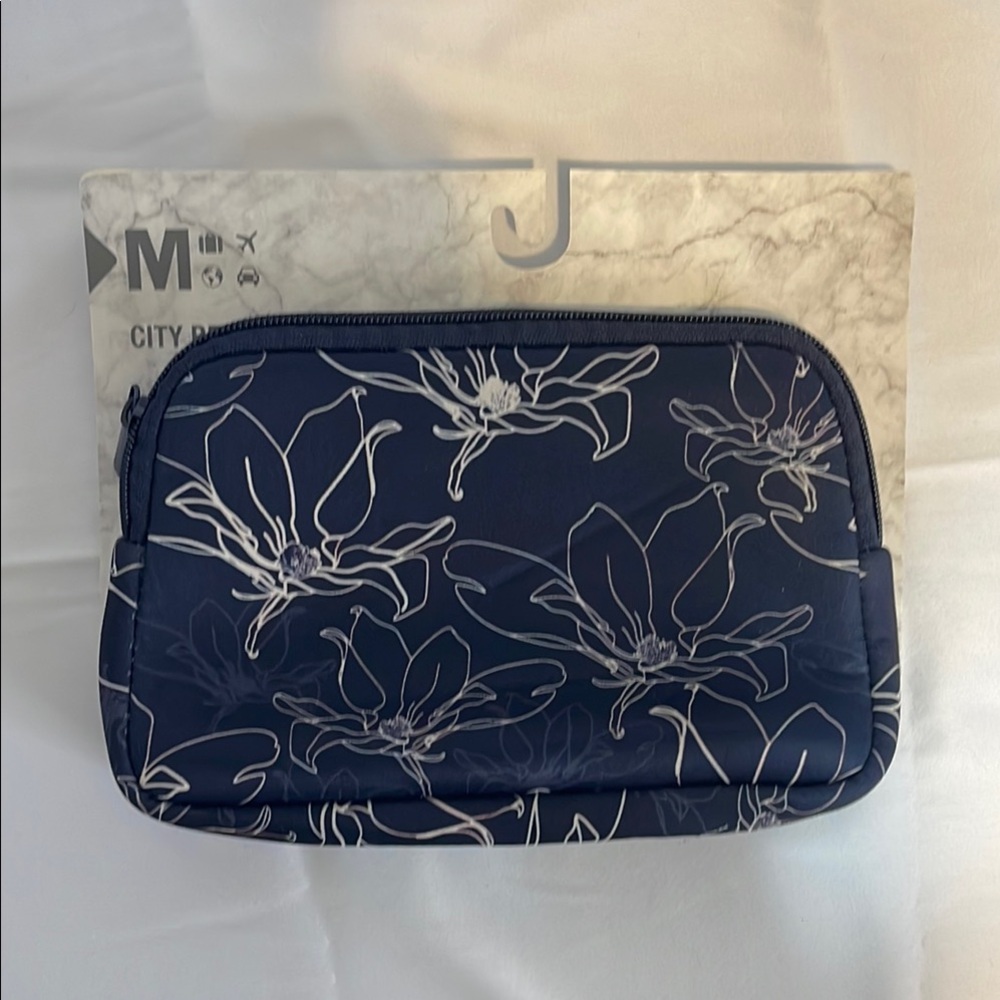 Navy Floral Belt Bag
